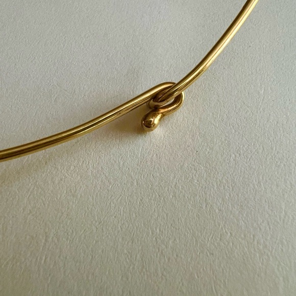 14k gold James Avery collet hook-on necklace & garnet heart pendant both retired - Picture 5 of 15